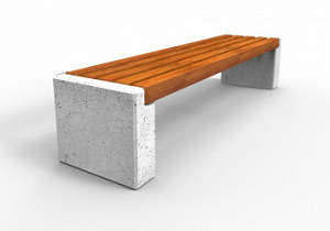 Бетонная лавочка "Евро 1 Нео" без спинки