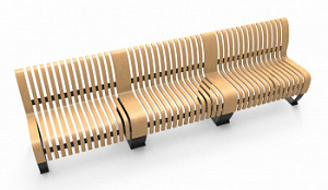 Скамейка металлическая "Нова со спинкой 300"