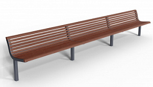 Уличная скамья "Соло 540 со спинкой"