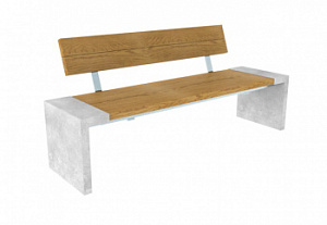 Парковая лавочка "Евро Гео со спинкой"