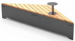 Скамейка металлическая "Оригами 45 со столиком"