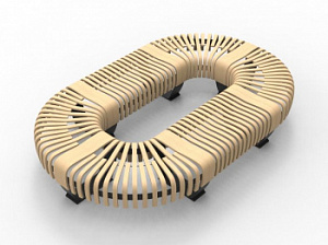 Скамейка уличная металлическая "Нова Эллипс"