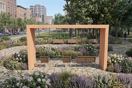 Навес с качелями "Модуль",  фото 10 – Евровазон