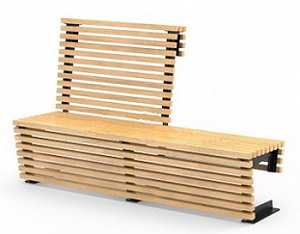 Скамейка "Зерро со спинкой 1/2 300"