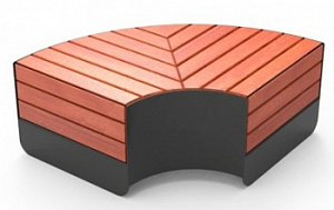 Скамейка металлическая "Юниверс 1/4 круга"