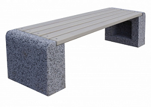 Бетонная лавочка "Евро 1" без спинки