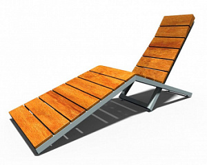 Скамейка металлическая "Шезлонг Зигзаг"