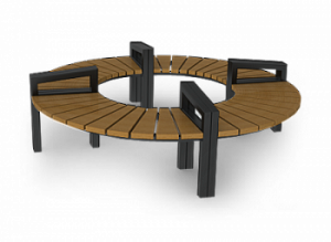Составная круговая скамейка "Диско с подлокотниками"