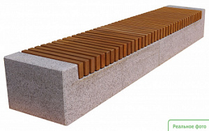 Бетонная лавочка без спинки "Темп K-город 300"