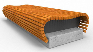 Скамейка "Лайт" на бетонном основании