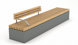 Скамейка уличная "Темп Старк со спинкой"