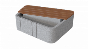 Скамья-вазон "Юнит D"